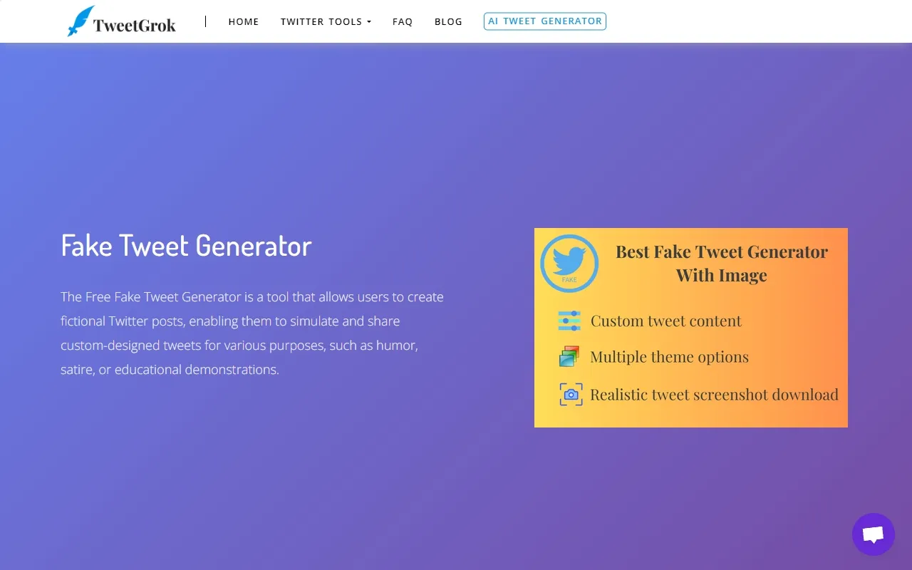 Fake Tweet Generator تصویر